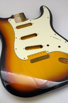 Nitro Lacquer Relic 3-Tone Sunburst S-Style Guitar Body (3lbs 8oz)