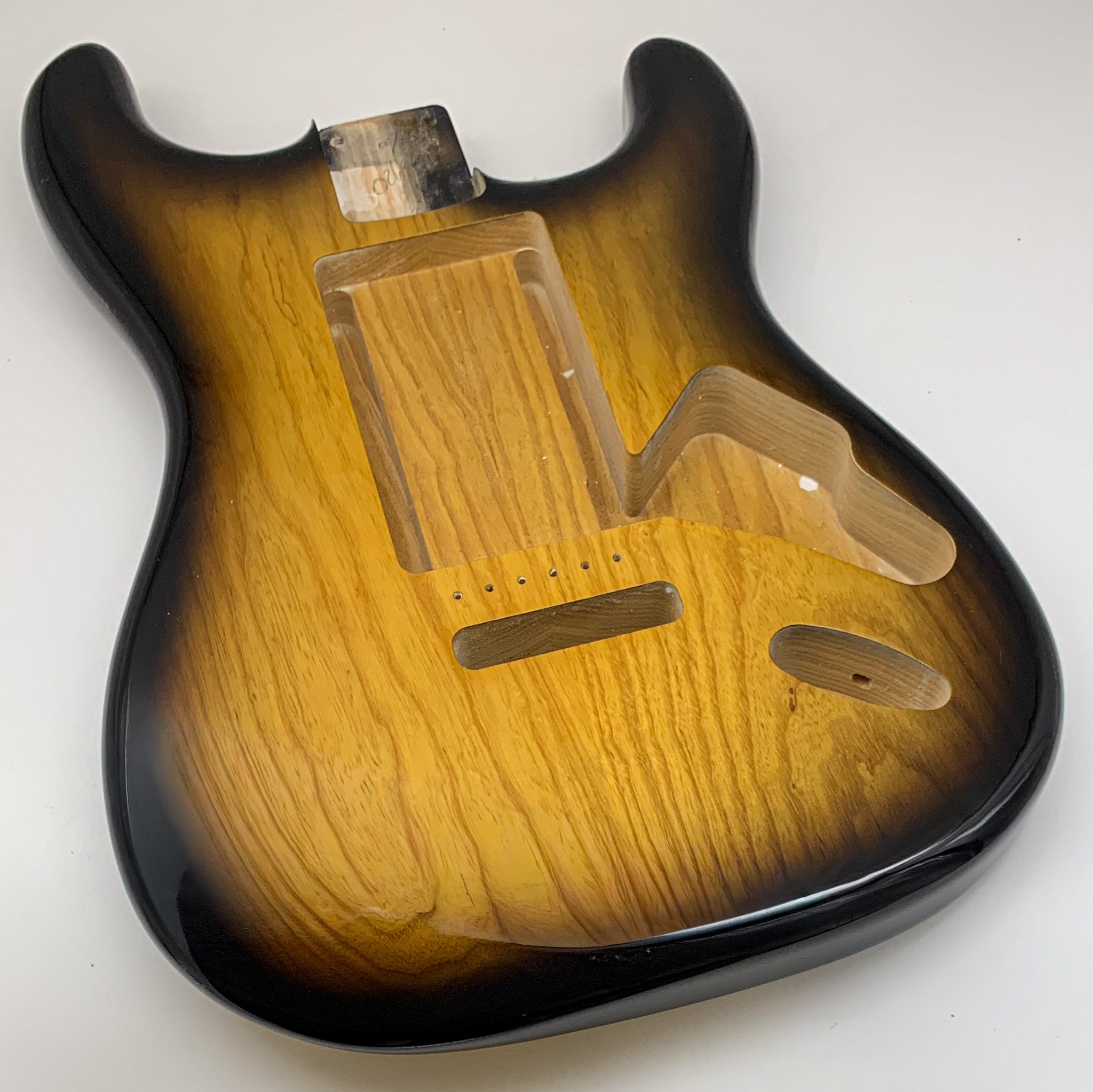 Nitro Lacquer Relic 2-Tone Sunburst S-Style Guitar Body (3lbs 8oz) - Image 2