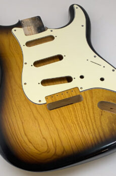 Nitro Lacquer Relic 2-Tone Sunburst S-Style Guitar Body (3lbs 8oz)