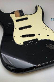 Nitro Lacquer Relic Black S-Style Hardtail Guitar Body