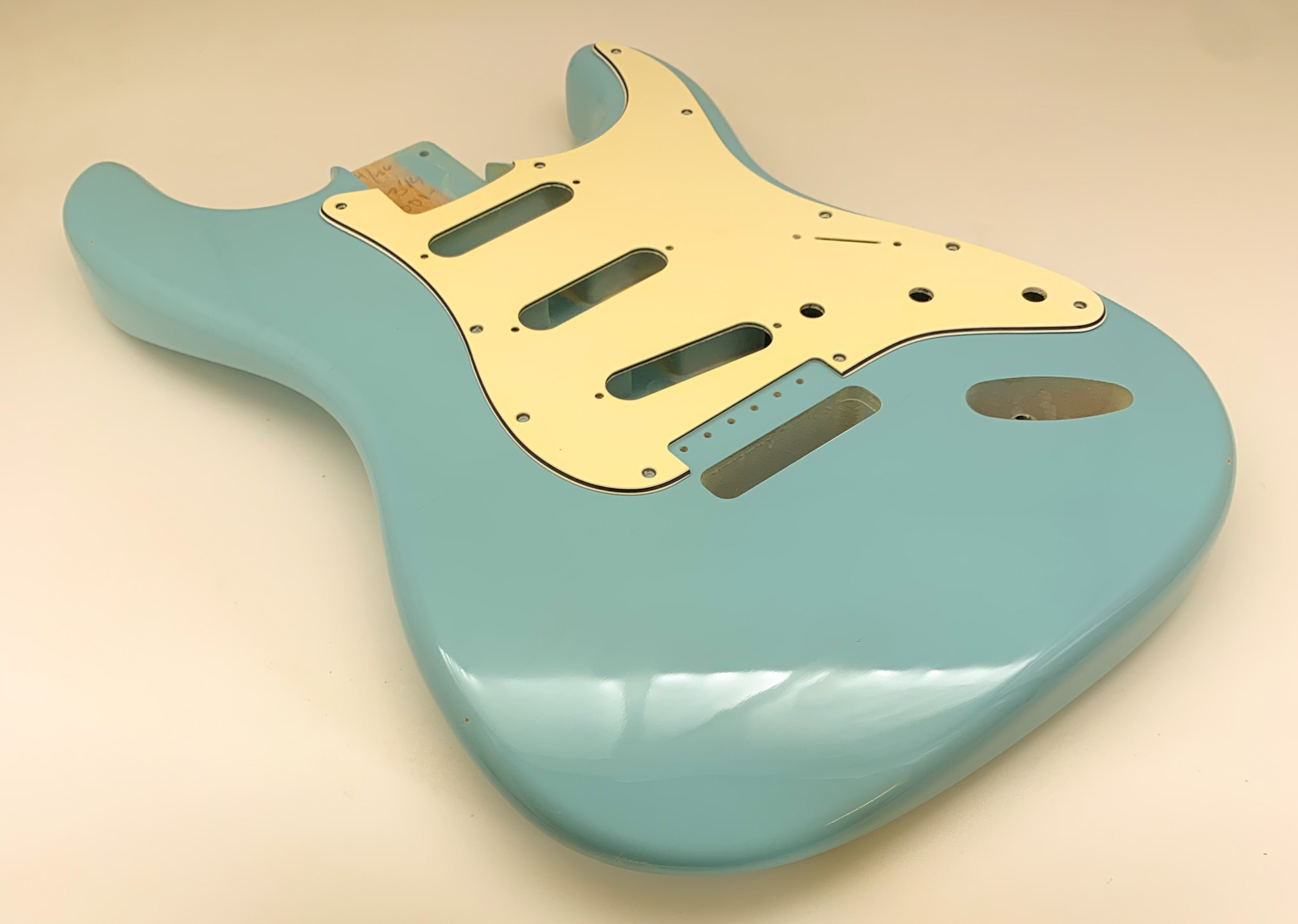 Nitro Lacquer Relic Daphne Blue S-Style Guitar Body (4lbs) - Image 11