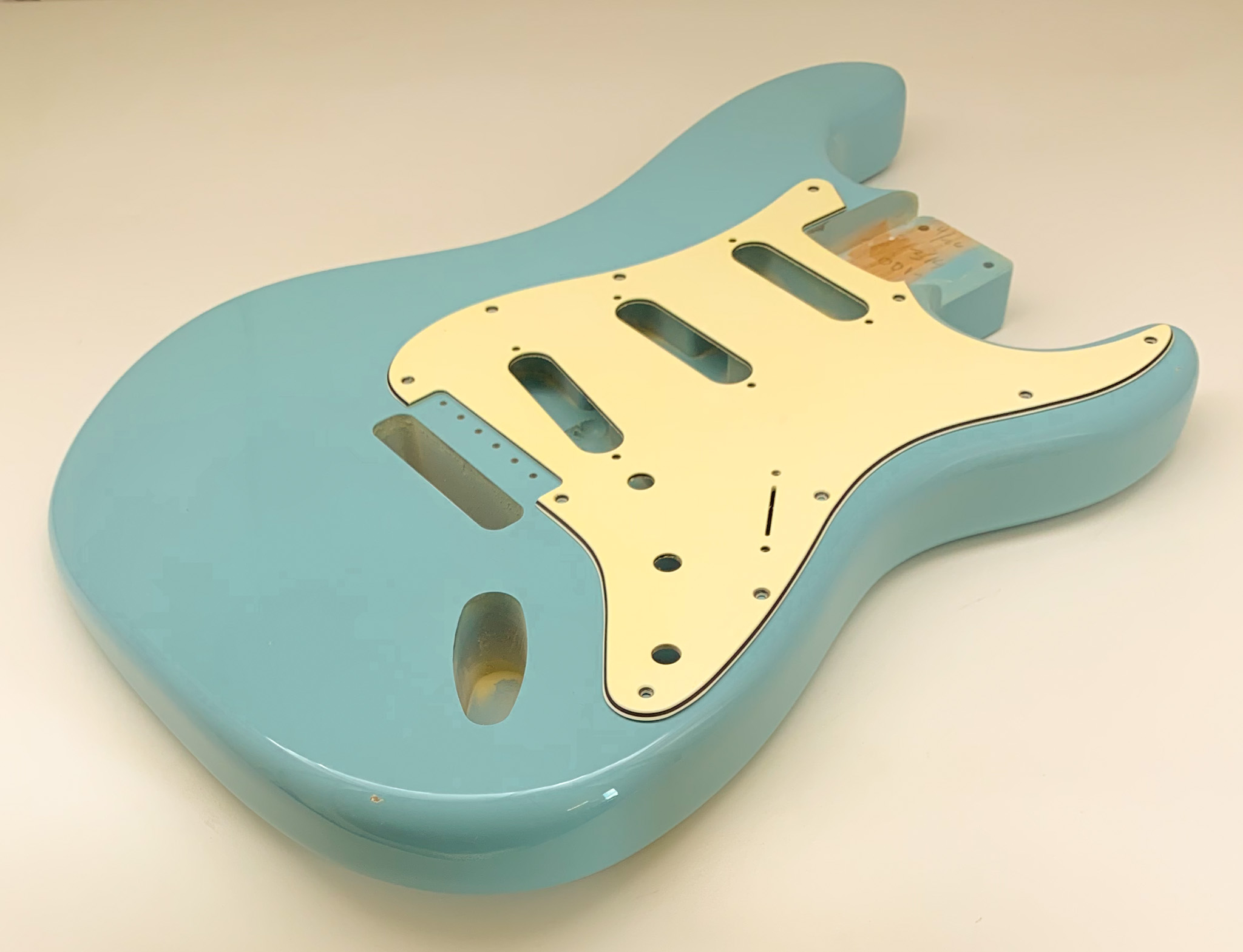 Nitro Lacquer Relic Daphne Blue S-Style Guitar Body (4lbs) - Image 10