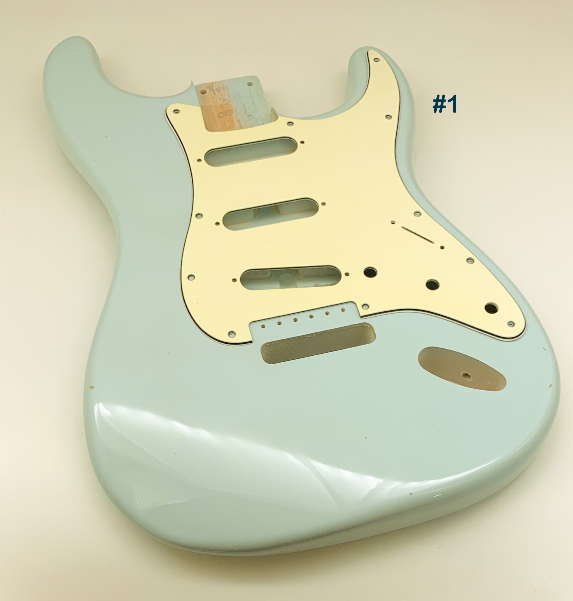 Nitro Lacquer Relic Faded Sonic Blue S-Style Guitar Body