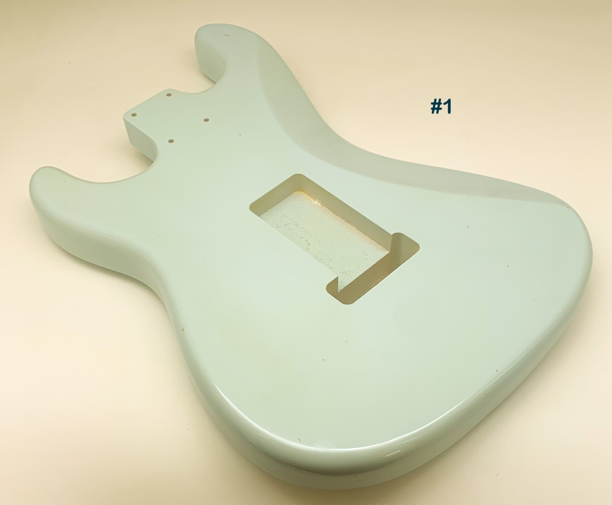 Nitro Lacquer Relic Faded Sonic Blue S-Style Guitar Body - Image 6