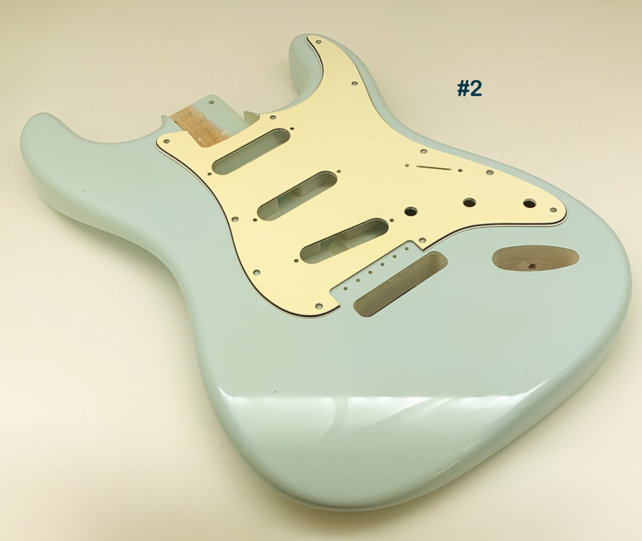 Nitro Lacquer Relic Faded Sonic Blue S-Style Guitar Body - Image 10