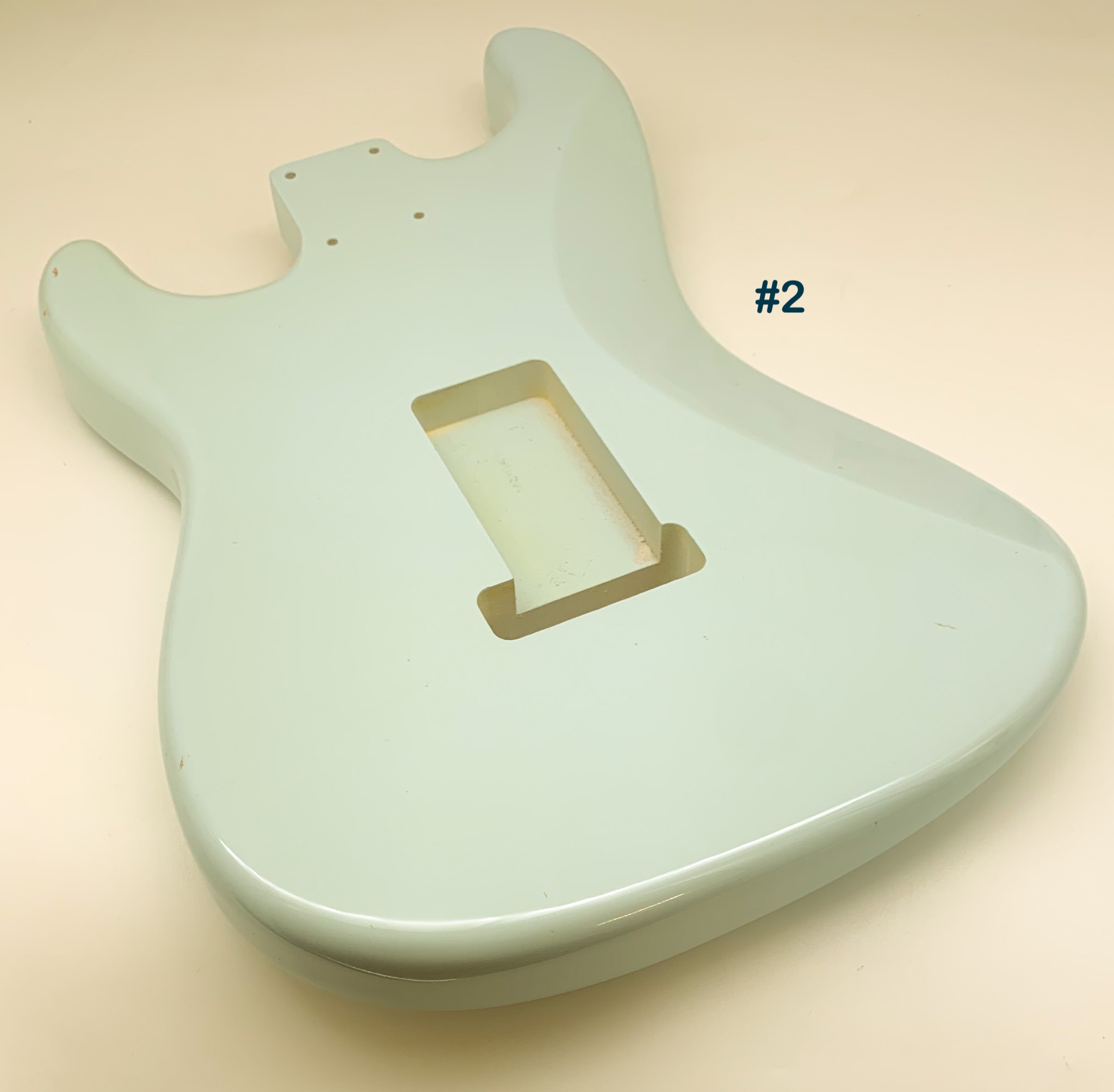 Nitro Lacquer Relic Faded Sonic Blue S-Style Guitar Body - Image 12