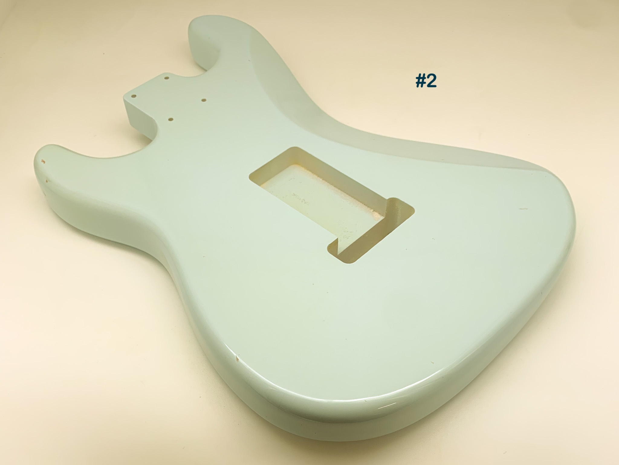 Nitro Lacquer Relic Faded Sonic Blue S-Style Guitar Body - Image 13