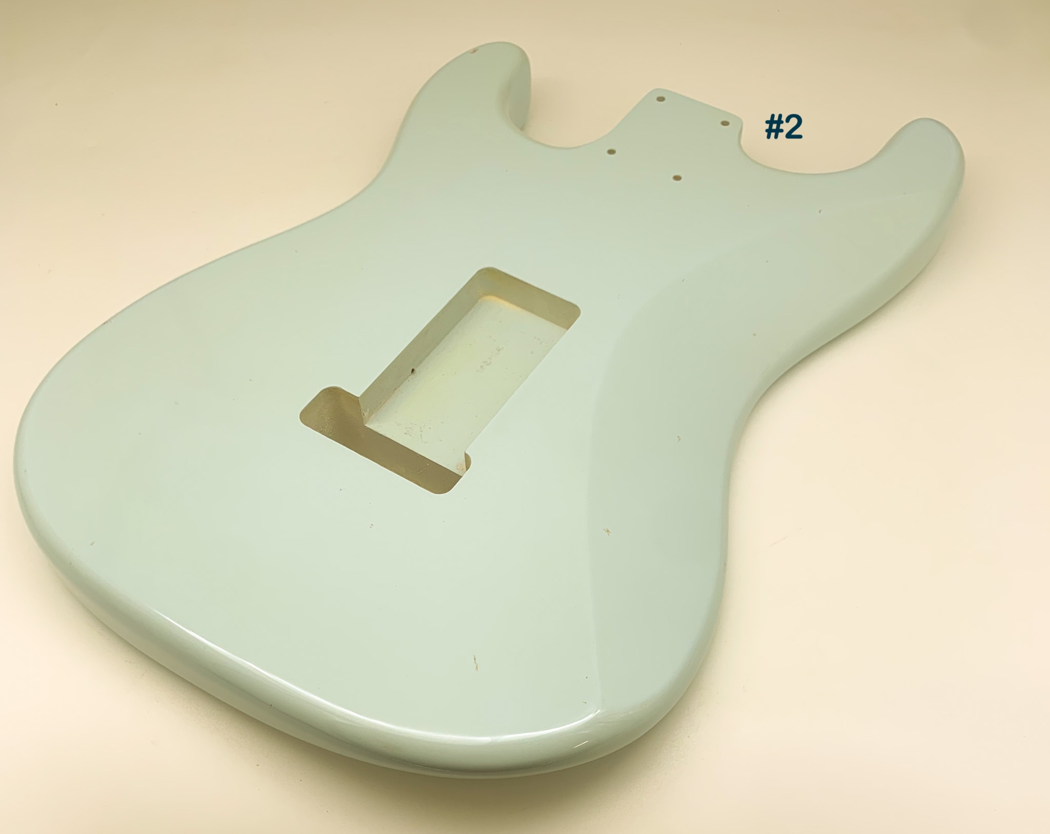 Nitro Lacquer Relic Faded Sonic Blue S-Style Guitar Body - Image 14
