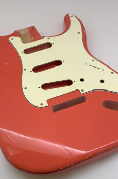 Nitro Lacquer Relic Faded Fiesta Red S-Style Guitar Body (4lbs 8oz)