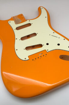 Nitro Lacquer Relic Capri Orange Hardtail Guitar Body (4lbs 7oz)