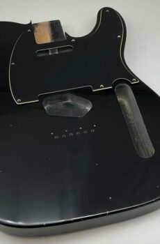 Nitro Lacquer Relic Black T-Style Guitar Body (4lbs 10oz)