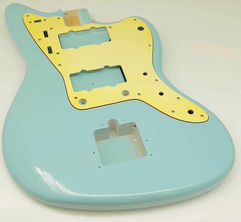 Nitro Lacquer Relic Daphne Blue Jazz-Style Guitar Body (4lbs 6oz)