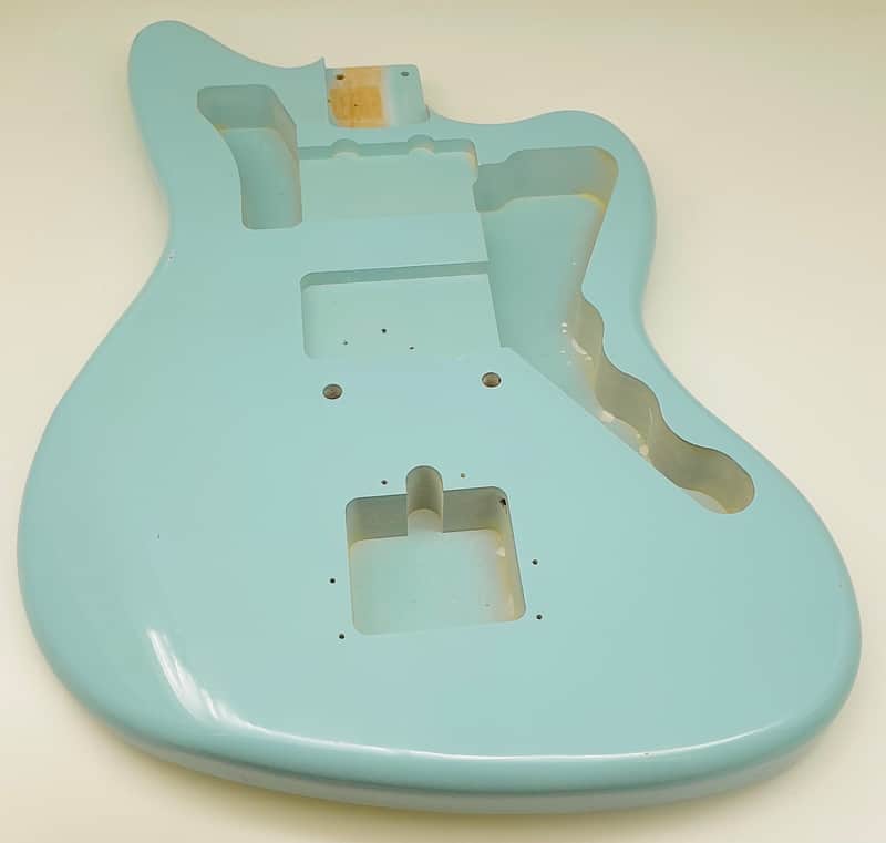Nitro Lacquer Relic Daphne Blue Jazz-Style Guitar Body (4lbs 6oz) - Image 2