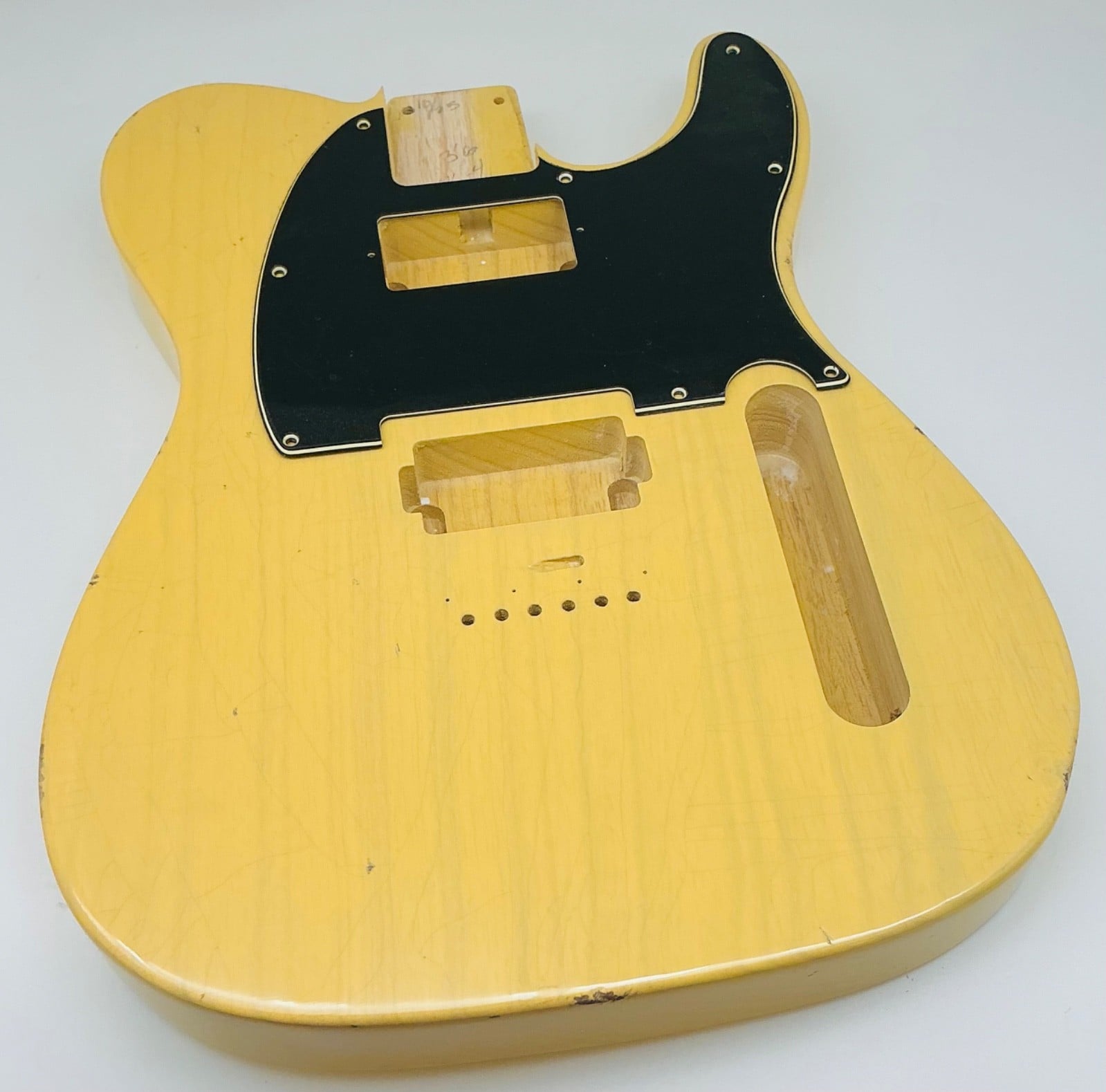 1 PIECE Nitro Lacquer Relic Butterscotch H/H T-Style Guitar Body (3lbs 8oz)