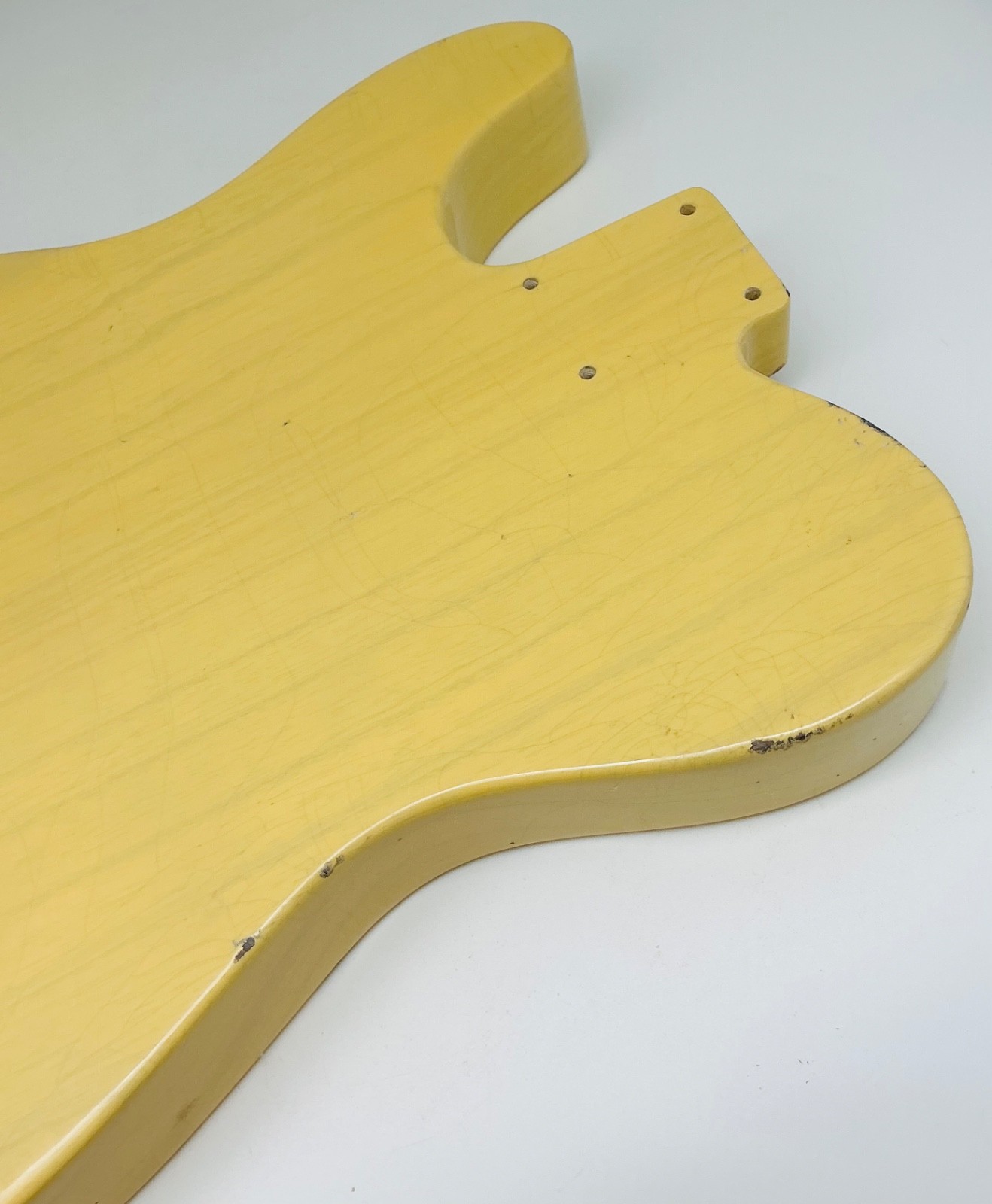 1 PIECE Nitro Lacquer Relic Butterscotch H/H T-Style Guitar Body (3lbs 8oz) - Image 10