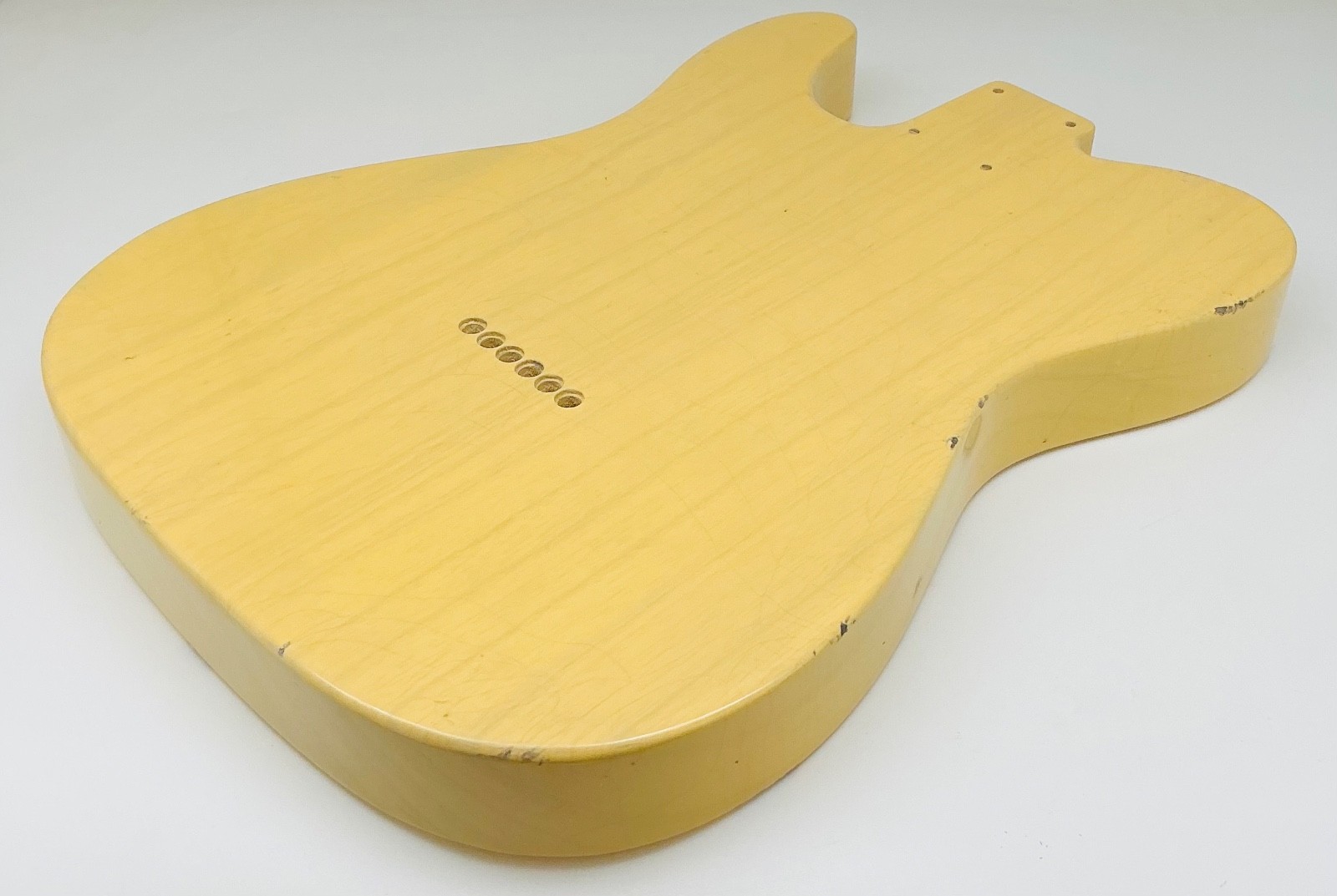 1 PIECE Nitro Lacquer Relic Butterscotch H/H T-Style Guitar Body (3lbs 8oz) - Image 12