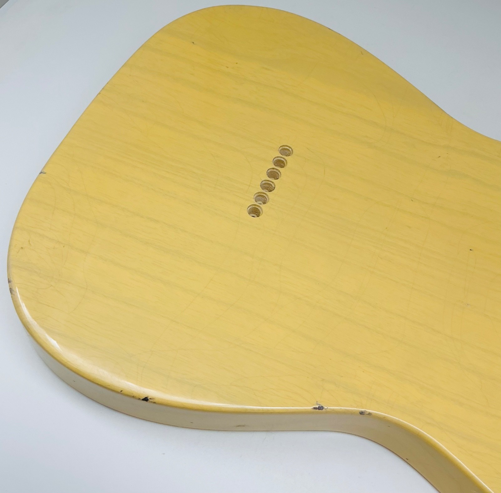 1 PIECE Nitro Lacquer Relic Butterscotch H/H T-Style Guitar Body (3lbs 8oz) - Image 16