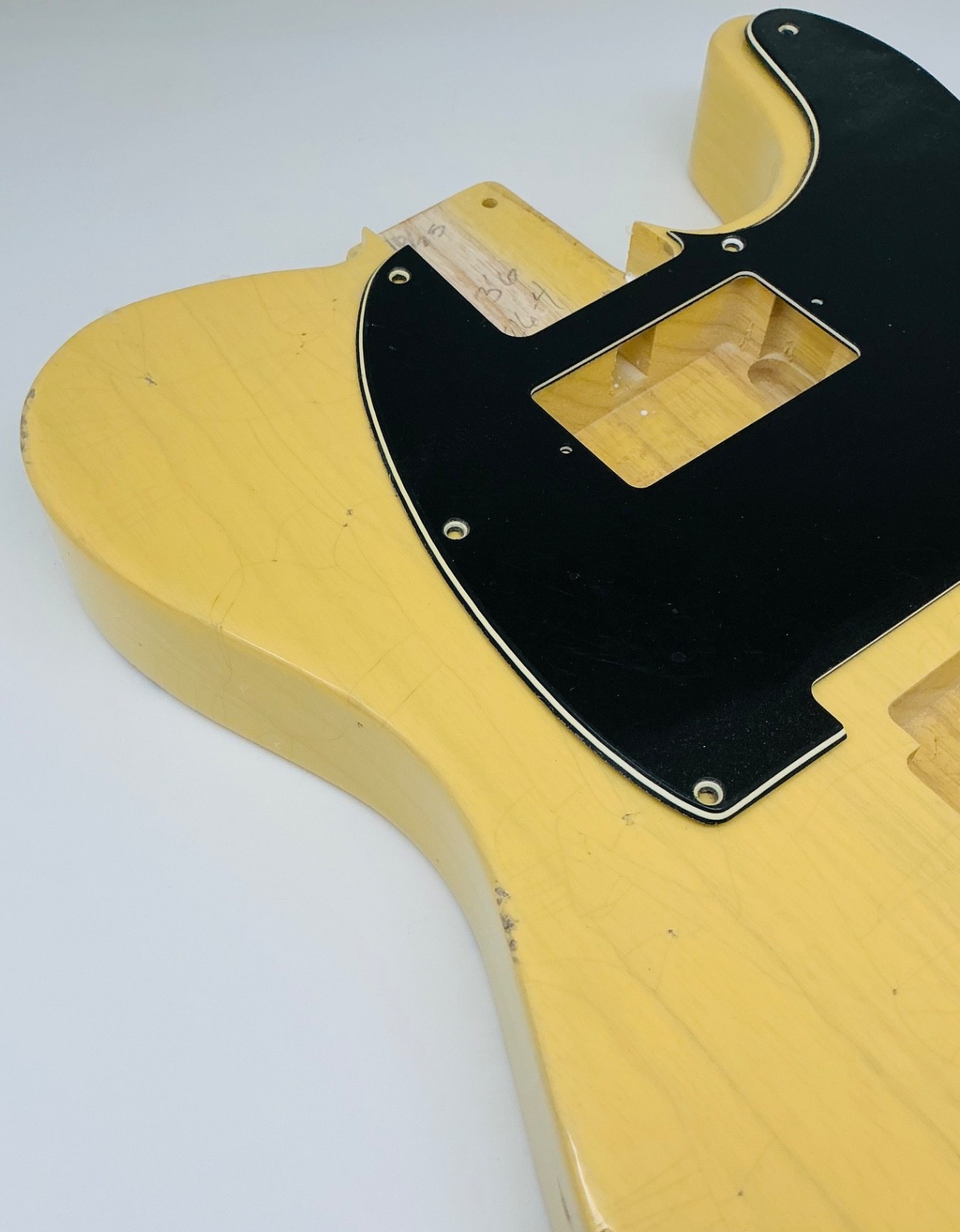 1 PIECE Nitro Lacquer Relic Butterscotch H/H T-Style Guitar Body (3lbs 8oz) - Image 3