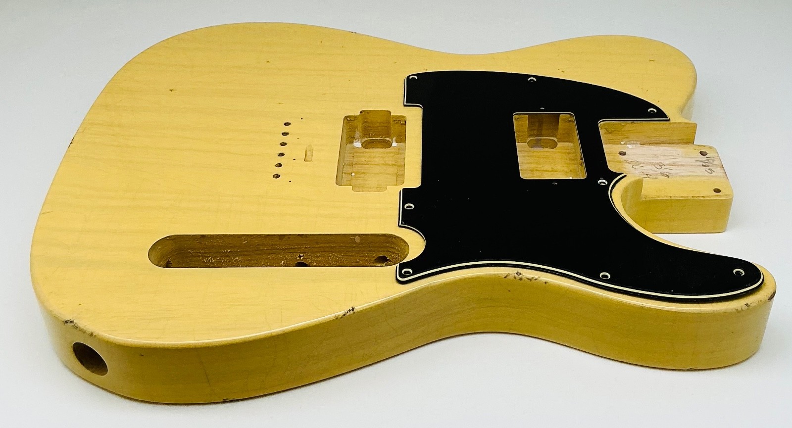 1 PIECE Nitro Lacquer Relic Butterscotch H/H T-Style Guitar Body (3lbs 8oz) - Image 8