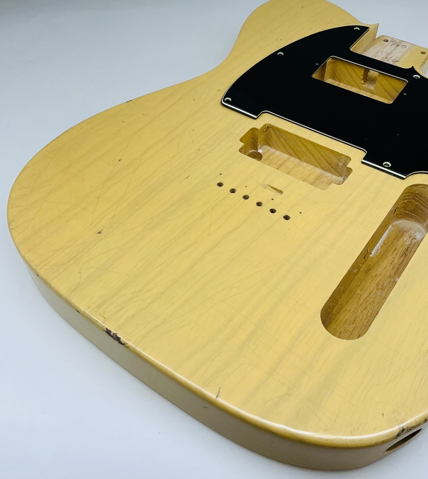 1 PIECE Nitro Lacquer Relic Butterscotch H/H T-Style Guitar Body (3lbs 8oz) - Image 6