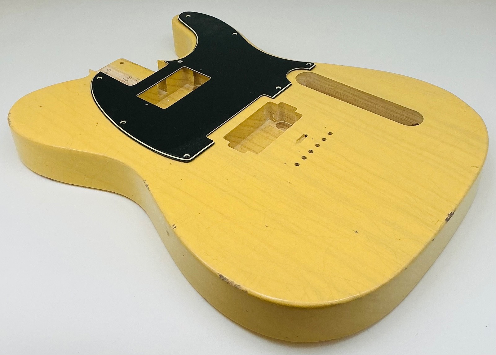 1 PIECE Nitro Lacquer Relic Butterscotch H/H T-Style Guitar Body (3lbs 8oz) - Image 4