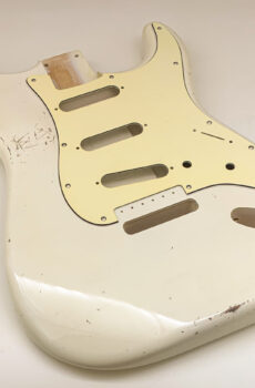Nitro Lacquer Relic Olympic White Guitar Body (4lbs 3oz)