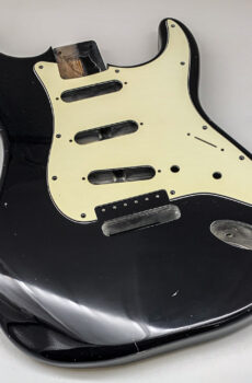 Nitro Lacquer Relic Black S-Style Guitar Body (3lbs 15oz)