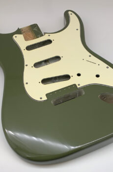 Nitro Lacquer Relic Olive Drab Green S-Style Guitar Body (4lbs 1oz)
