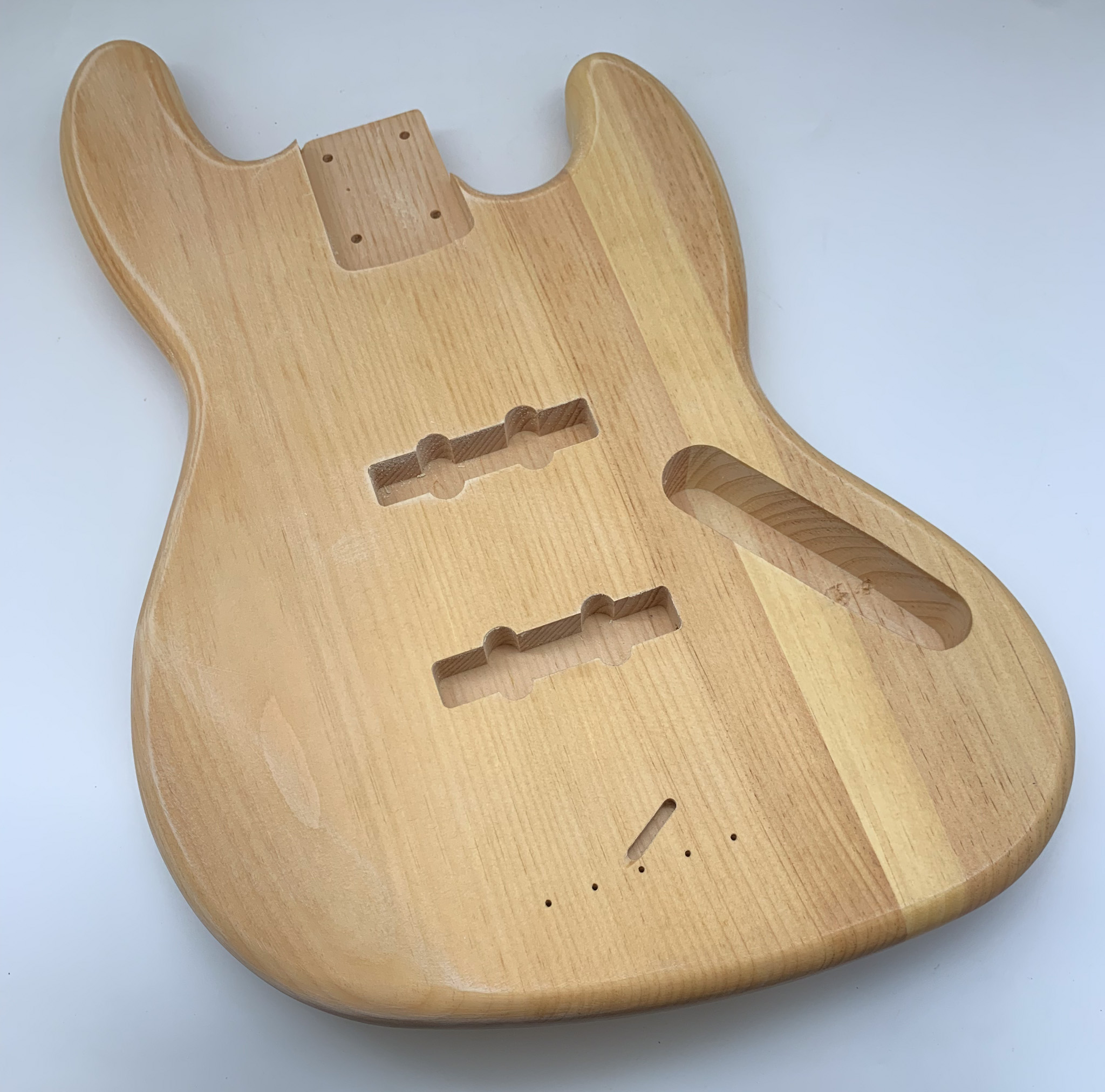 Pine J-Style Bass Guitar Body (3lbs 15oz) - Pick-a-Color