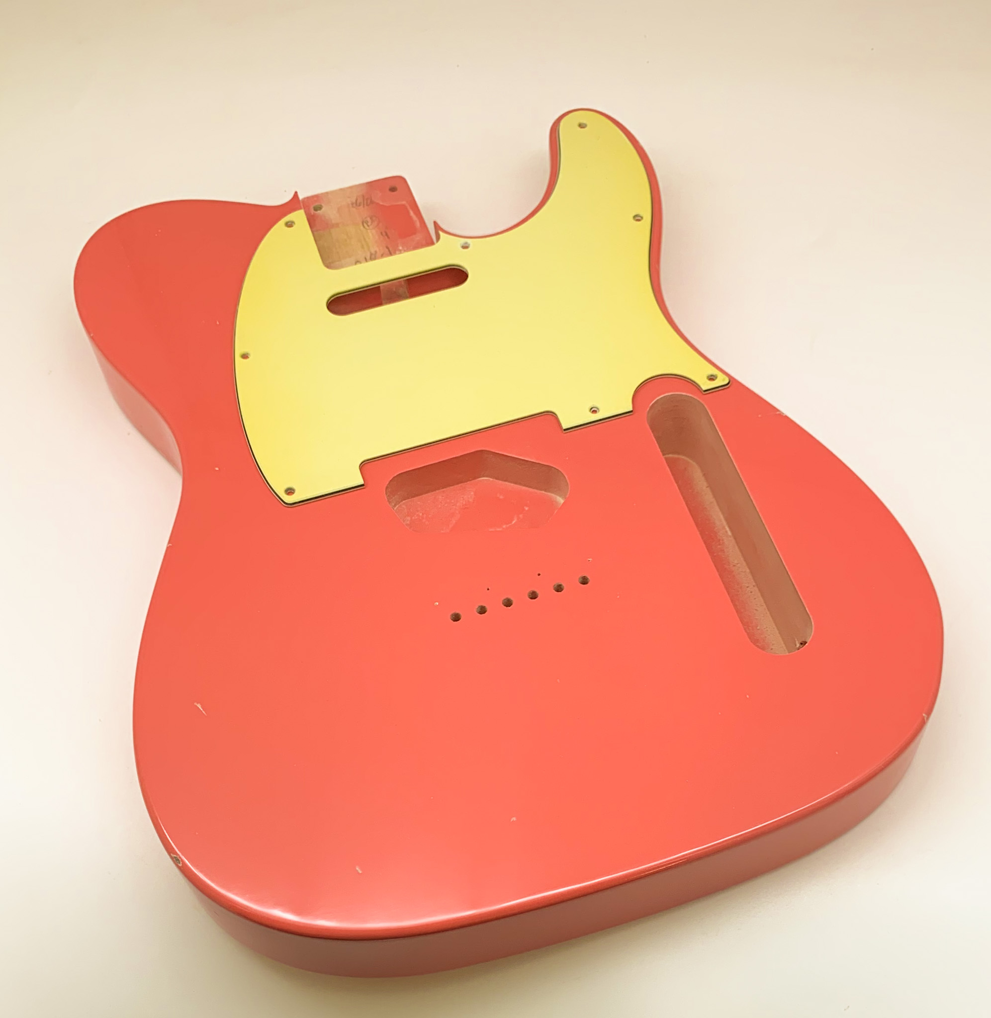 Nitro Lacquer Relic Tahitian Coral T-Style Guitar Body (4lbs 9oz)