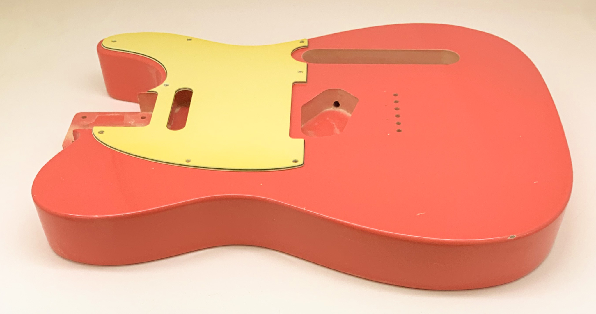 Nitro Lacquer Relic Tahitian Coral T-Style Guitar Body (4lbs 9oz) - Image 6