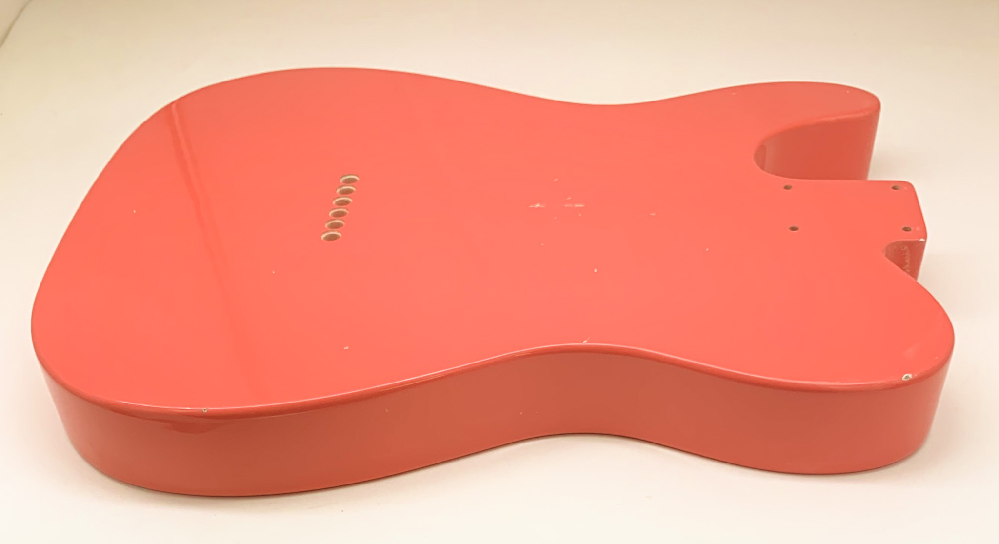 Nitro Lacquer Relic Tahitian Coral T-Style Guitar Body (4lbs 9oz) - Image 11