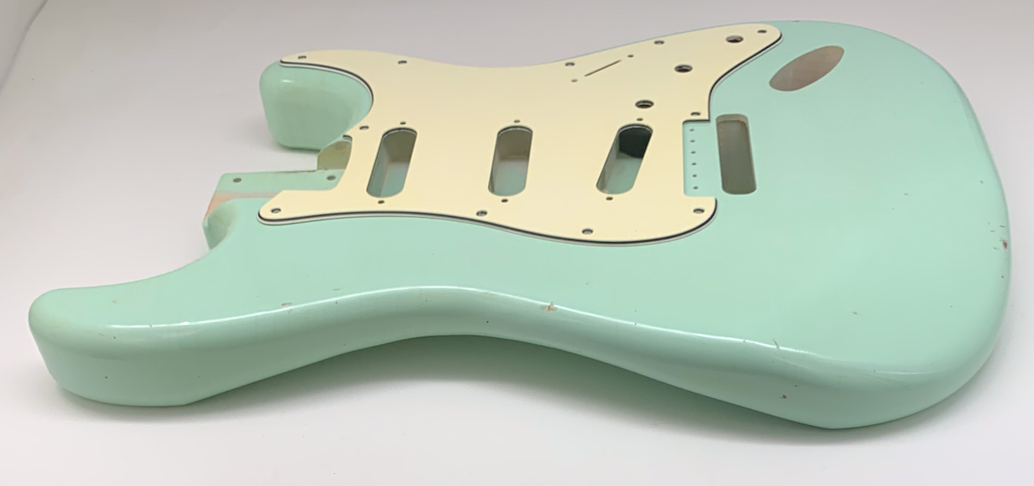 Nitro Lacquer Relic Surf Green S-Style Guitar Body (4lbs 1oz) - Image 6