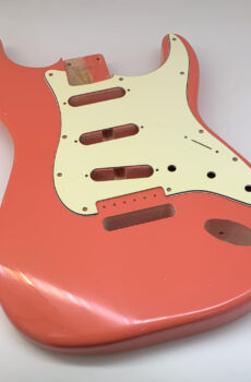 Nitro Lacquer Relic Tahitian Coral S-Style Guitar Body (4lbs 2oz)