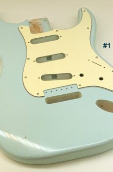 Nitro Lacquer Relic Faded Sonic Blue S-Style Guitar Body (4lbs 1oz)