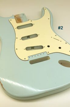 Nitro Lacquer Relic Faded Sonic Blue S-Style Guitar Body (4lbs 1oz)