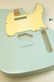 Nitro Lacquer Relic Faded Sonic Blue T-Style Guitar Body