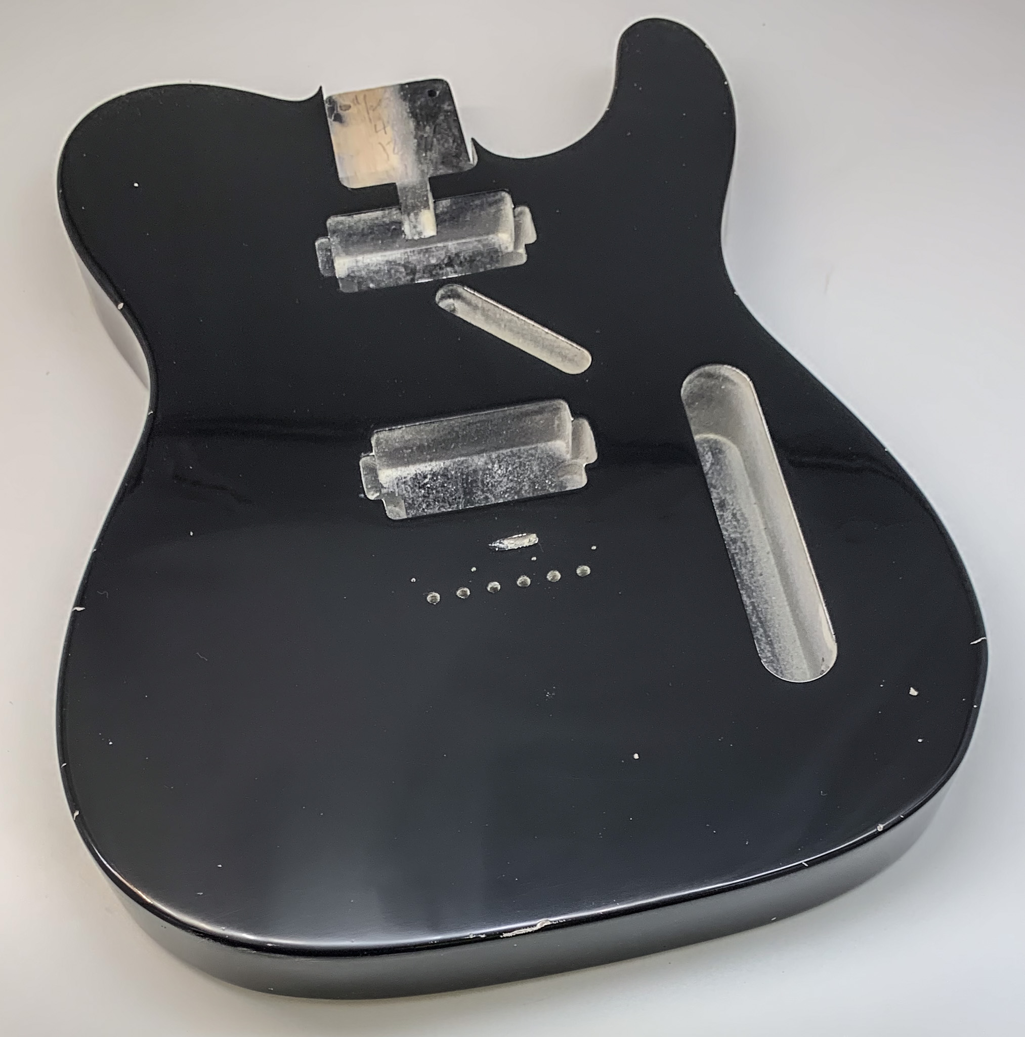 Nitro Lacquer Relic Black T-Style Guitar Body (4lbs 2oz) - Image 2