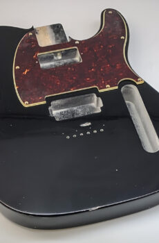 Nitro Lacquer Relic Black T-Style Guitar Body (4lbs 2oz)