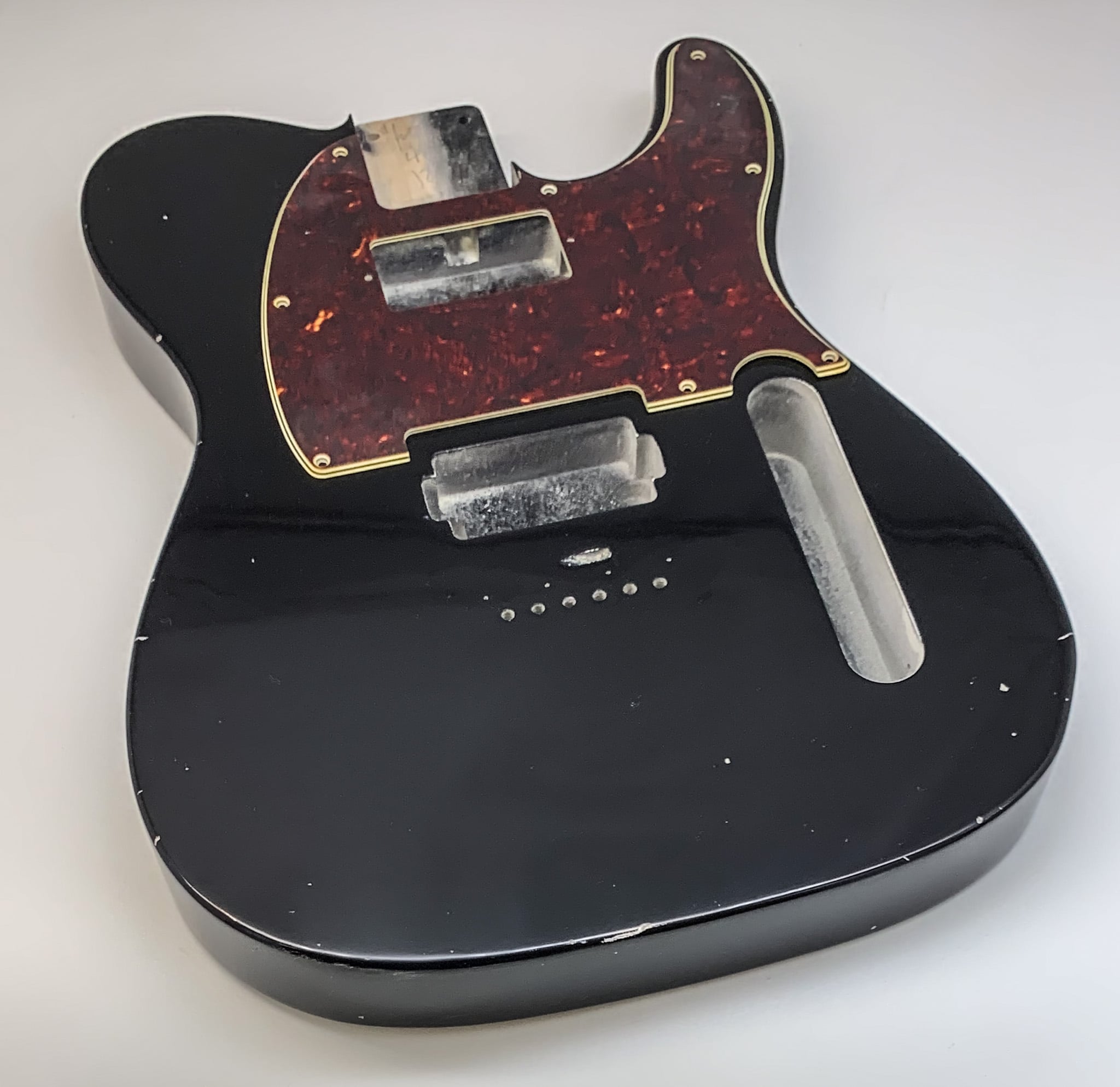Nitro Lacquer Relic Black T-Style Guitar Body (4lbs 2oz)