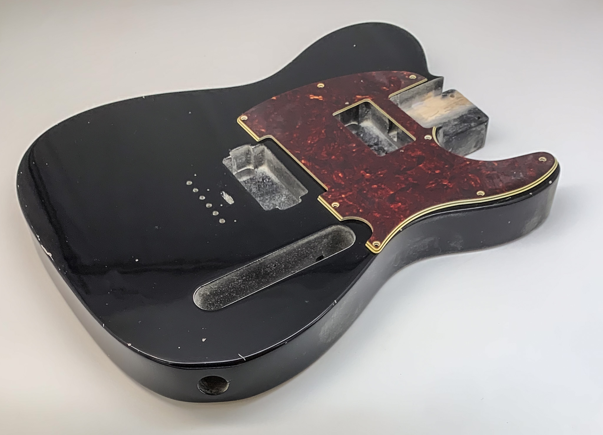 Nitro Lacquer Relic Black T-Style Guitar Body (4lbs 2oz) - Image 4